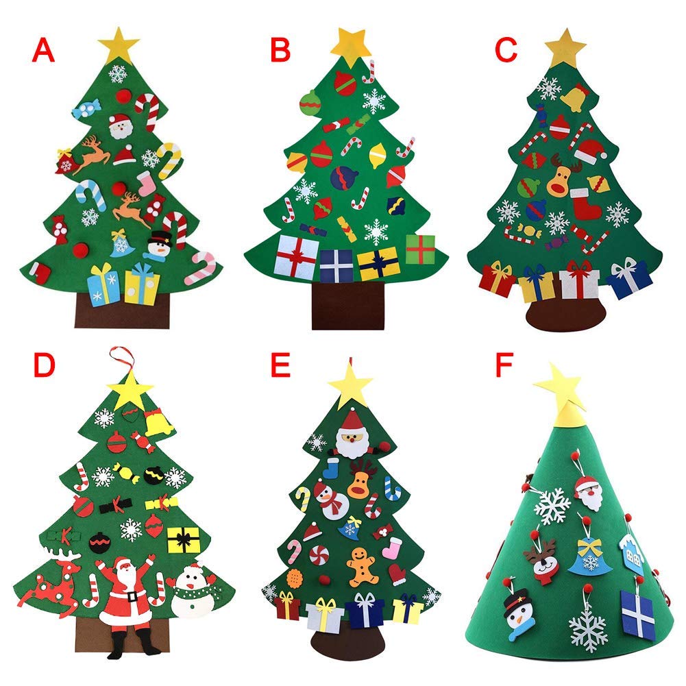 Decorazioni Albero Di Natale Fai Da Te Feltro.Alberi Di Natale Artificiali Casa E Cucina Addobbi E Decorazioni Per Ricorrenze Reuvv Fai Da Te Feltro Albero Di Natale Craft Educazione Ornamento Kit Decorazione Riutilizzabile E Facile Da Appendere Per Bambini