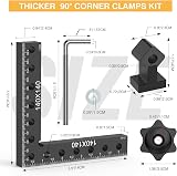 Housolution 90 Degree Positioning Squares 4 Pack 5.5 in Aluminum Corner Clamps view 8