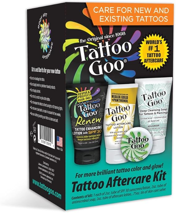 Tattoo Goo Aftercare Kit Includes Soap, New formula, Tattoo Goo, Lotion
