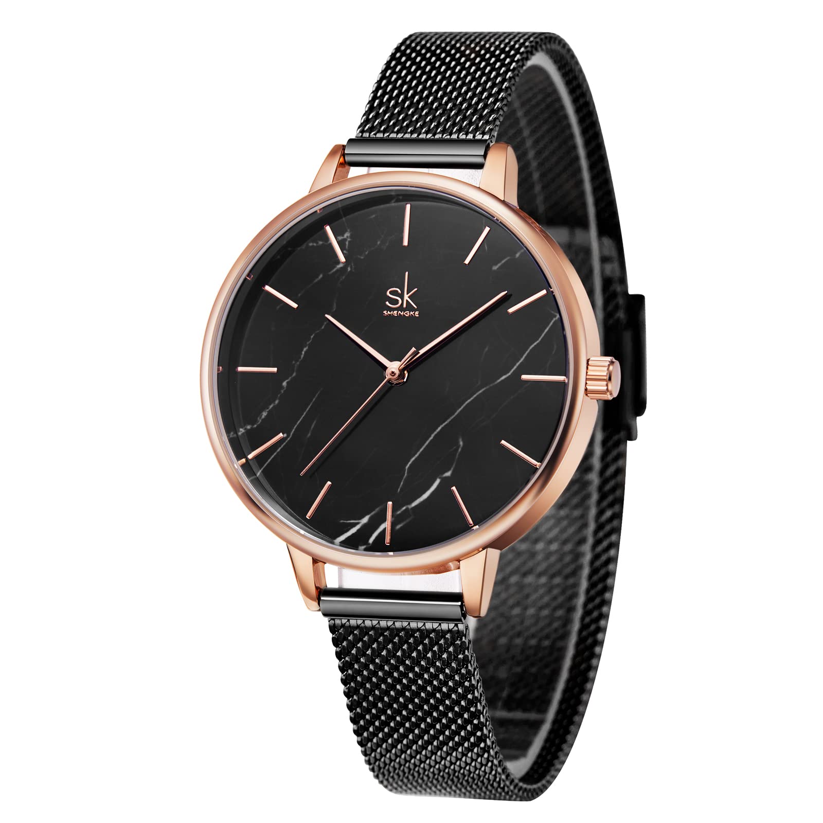 SHENGKE Women Watch Quartz Ultra-Thin Marble Watch Creative Lady Watches Waterproof