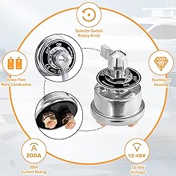 Spurtar Battery Disconnect Switch 12V 24V 48V Heavy