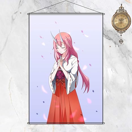 Amazon Co Jp ポスター 掛ける絵 掛け軸 巻 転生したらスライムだった件 シュナ Shuna ポスター 掛ける絵 インテリア アニメ 部屋飾り ｈｄ 90cmx60cm ホーム キッチン