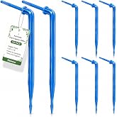 Balacoo 100 Pack Automatic Drip Waterer Irrigation Support Stakes | Plastic Angled Drip Emitter Stakes, Automatic Drip Stake Irrigation System Stakes for Gardening Patio Lawn - Blue