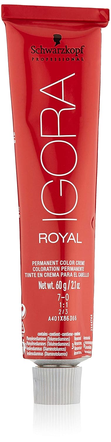 Schwarzkopf Igora Royal 7-0 Medium Blonde Permanent Hair Color 2.1 oz. (60 g) by Schwarzkopf Professional