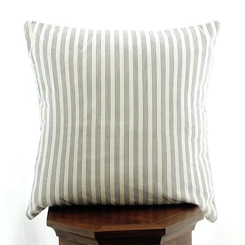 Amazon Com Woven Stripes Pillow Cover Black And White Pillow