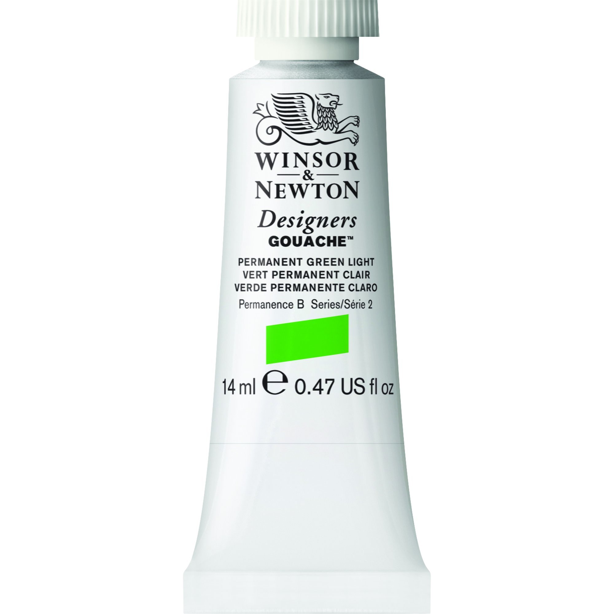 Winsor & Newton Designers Gouache Tube, 14 ml - Permanent Green Light