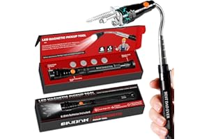 BIUONK Father‘s Day Gifts for Dad from Daughter Son Kids 'BEST DAD EVER', Magnetic Pickup Tool with Led Lights, Birthday Gifts for Men, Telescoping Flashlight Cool Gadgets Tool for Mechanics Engineers