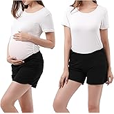 Women's Maternity Shorts Lounge Sports Yoga Pregnancy Underbelly Workout Pants