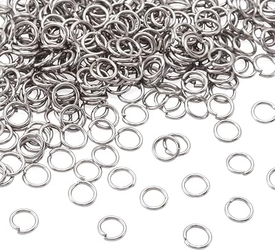 Craftdady 2000Pcs 7mm Stainless Steel Open Jump Rings for Jewelry Making
