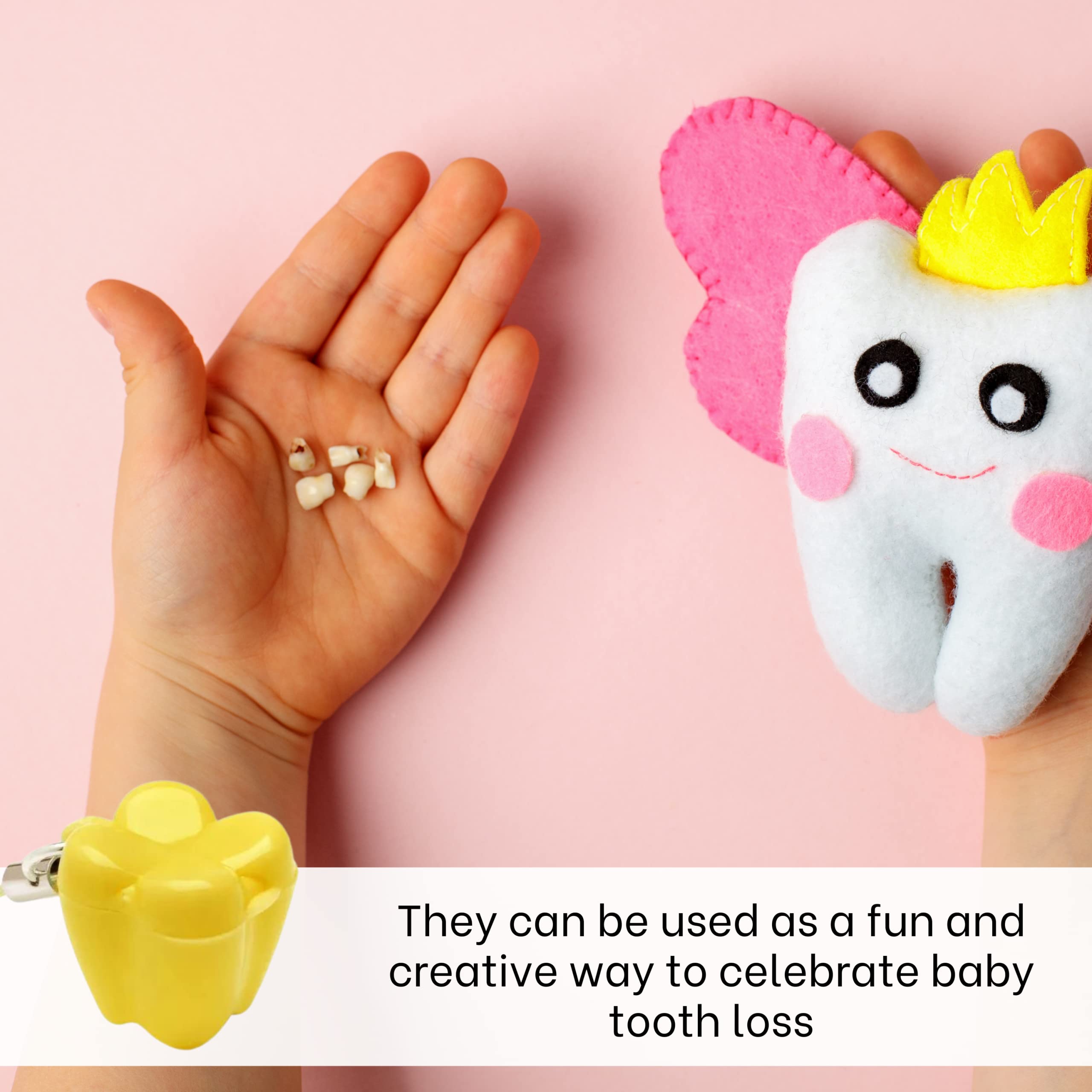 Killer's Instinct Outdoors 10PCS Tooth Holders for Kids Keepsake – Multicolor Plastic Cases for Storage Necklace for Lost Teeth Baby Boxes for Kids