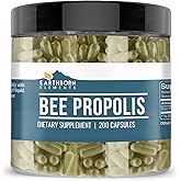 Earthborn Elements Bee Propolis (200 Capsules) Pure & Natural, Gluten-Free & Non-GMO