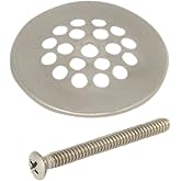 DANCO Rust-Resistant Shower Drain Strainer, Brushed Nickel, 2-15/15-Inch, 1-Set (89269)