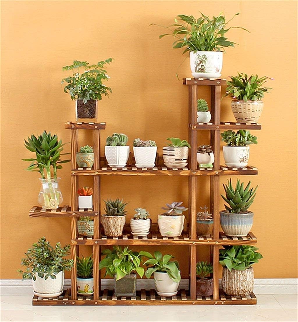 Y-longhair Planta de madera sólida del soporte de madera interior