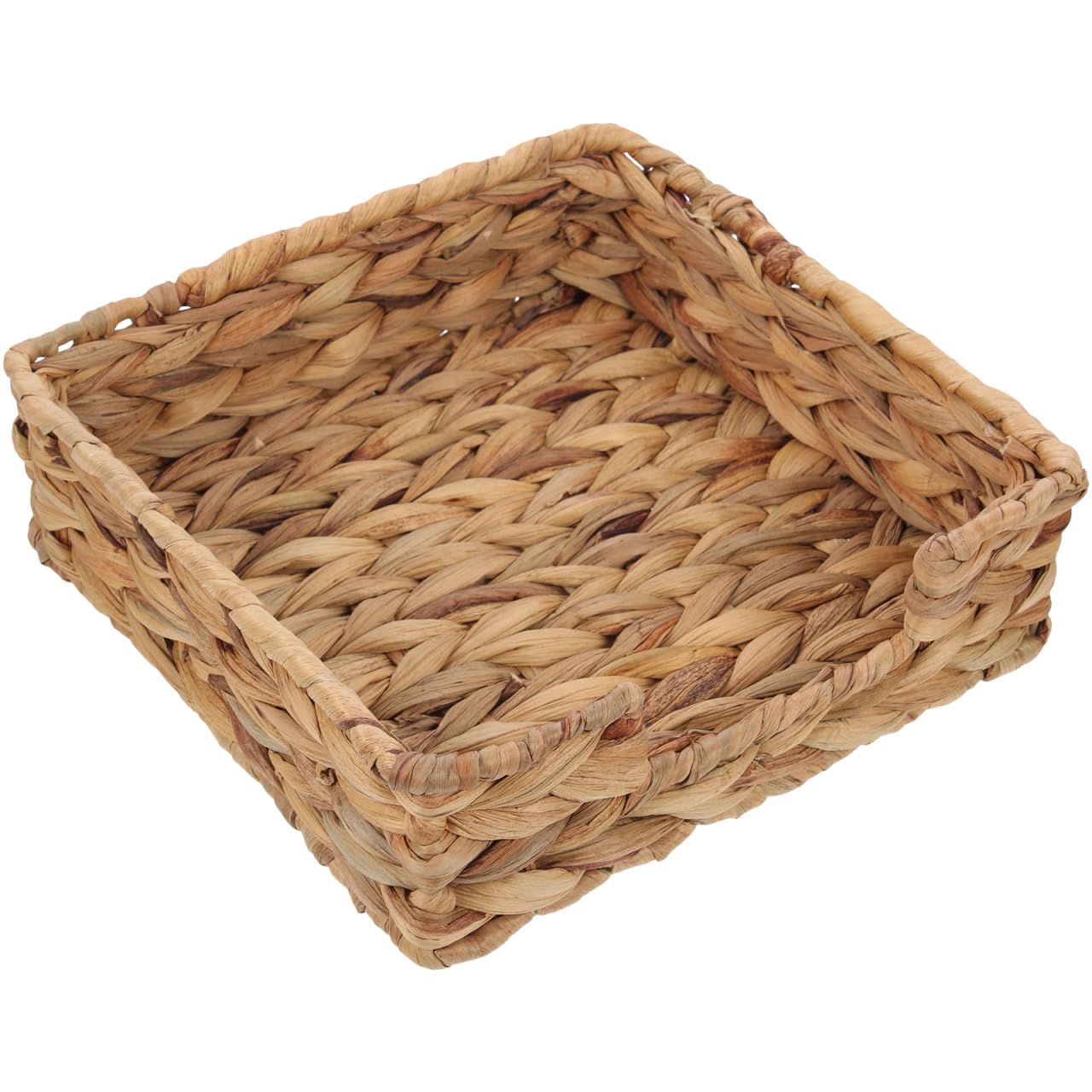 BESTonZON Square Rattan Napkin Holders, Farmhouse Wicker Napkin Baskets Tissue Paper Holder Woven Rattan Guest Towel Napkin Tray for Kitchen Bathroom, Napkin Organizer Serving Tray for Restaurant