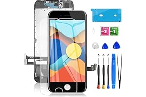 MOBKITFP for iPhone 8/SE2020 2nd Generation Screen Replacement Black, Full Assembly 4.7 inch LCD Touch Digitizer for A2275, A2298, A2296 with Waterproof Seal+Repair Tools+Screen Protector