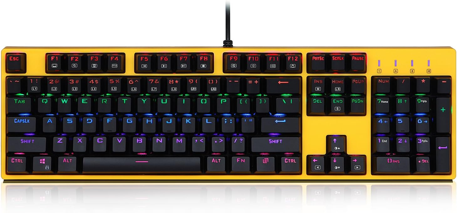 Keyboards, Mice & Accessories 104 Keys No Conflict for PC and Mac