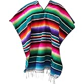 Del Mex Mexican Serape Adult Poncho