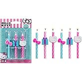 Hello Kitty&reg; Birthday Candles | Cake Decoration Toppers | 6 Count | Featuring Hello Kitty, bows and presents, officially licensed, variety pack, multicolored, food safe wax, unscented