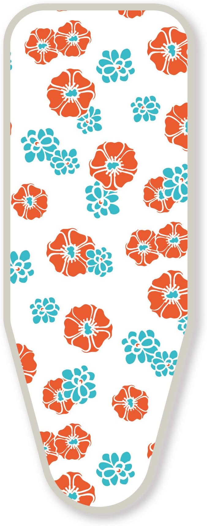 LaundrySpecialist Premium Ironing Board Cover Classic 2 Layers - Extra Vapour Permeable - Size S/M MAX. 42 x 125cm - Includes 3MM Foam Layer for Optimal Ironing Comfort - Perfect fit