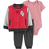 Carter's Baby Boys' 3 Piece Plaid Patch Little Vest Set