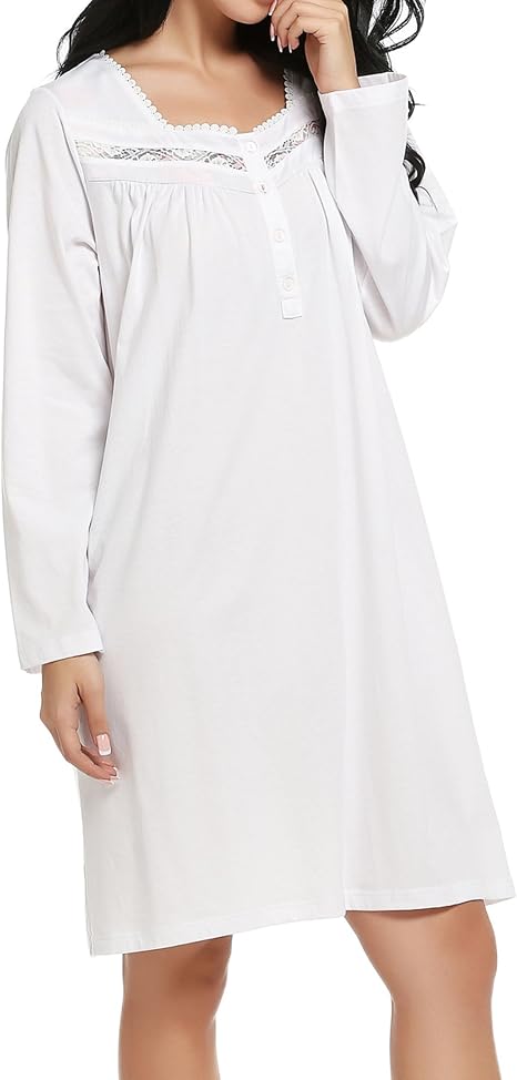 women's cotton knit nightshirts