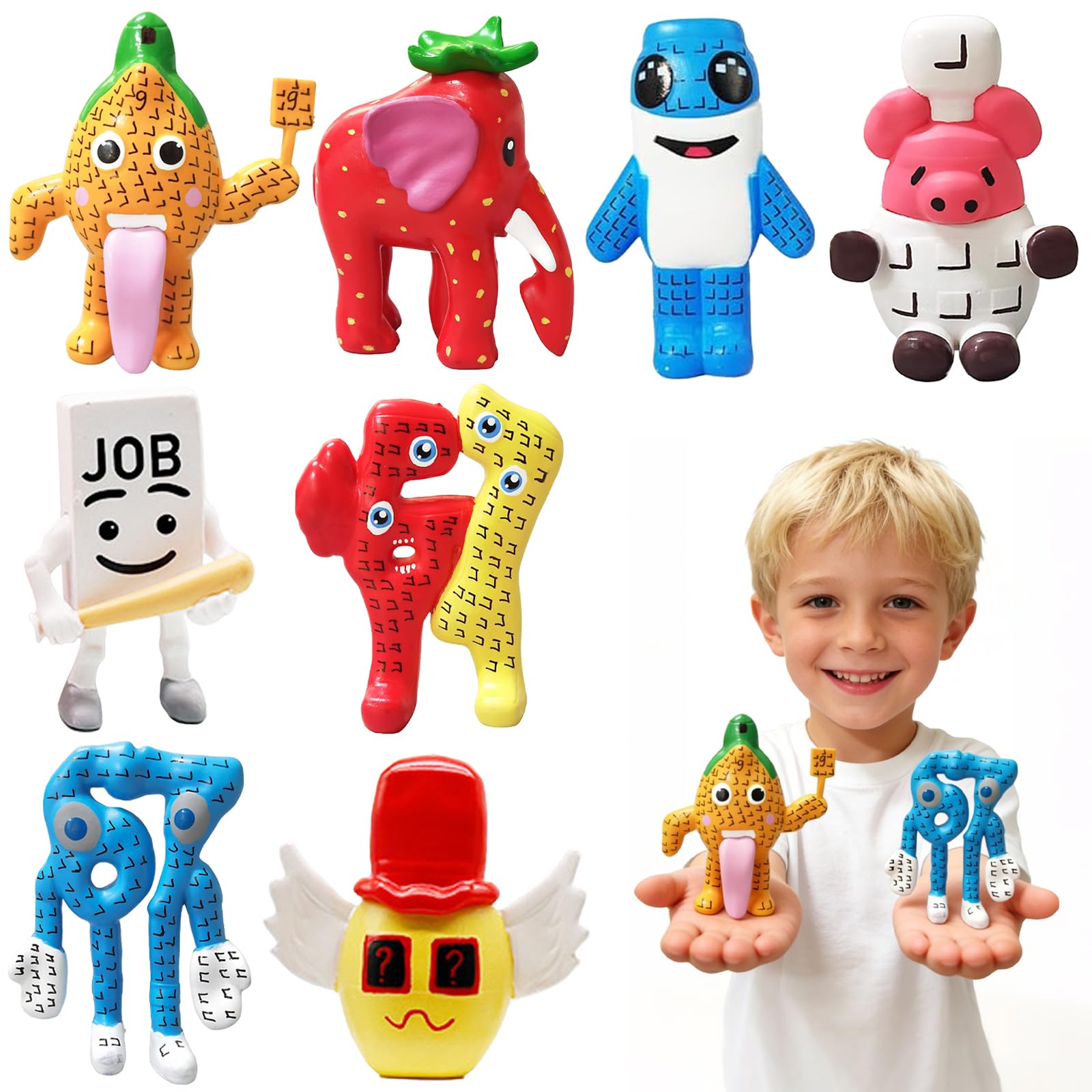 Hyhuiyin 8Pcs Steal A Brainrot Action Figures, Cute Collectible Toys Premium ABS Movable Figures Funny Collectible Figures for Kids & Adults Creative Desk Decorations Gifts for Fans Friends