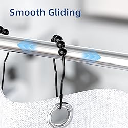 Titanker Shower Curtain Rings Hooks, Rust-Resistant