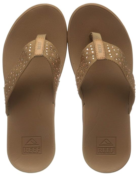 rose gold reef flip flops