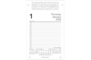 AT-A-GLANCE 2026 Desk Calendar Refill, Daily, Desk Pad Refill, 5" x 8", Large, Style (E4585026)