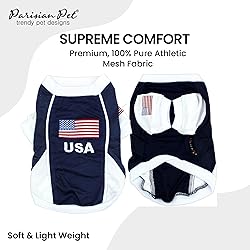 Parisian Pet Dog Jersey – Embroidered USA Mesh