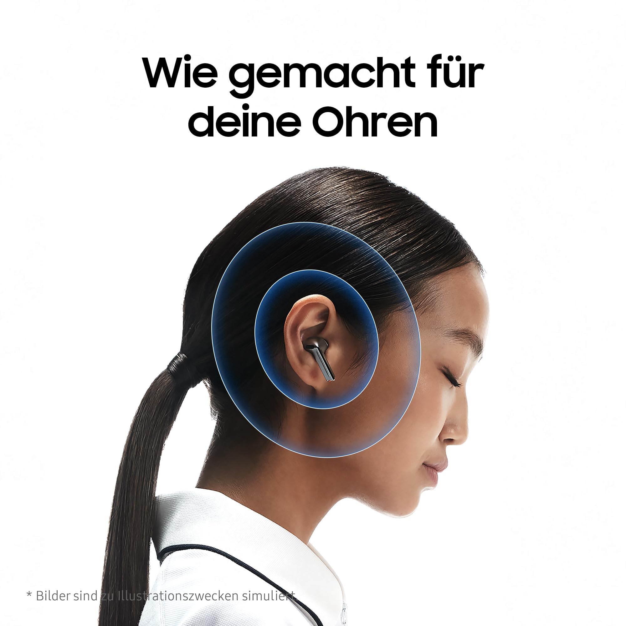 Samsung Galaxy Buds3 Kabellose Bluetooth-Kopfhörer, Active Noise Cancelling (ANC), Adaptive Geräuschunterdrückung, In-Ear-Kopfhörer mit 360 Audio, Silver, Inkl. Anymode Clear Case 8
