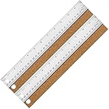 Metal Ruler with Cork Backing, 12 Inch Stainless