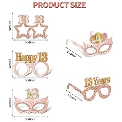Guiruiy 24PCS 13th Birthday Paper Eyeglasses