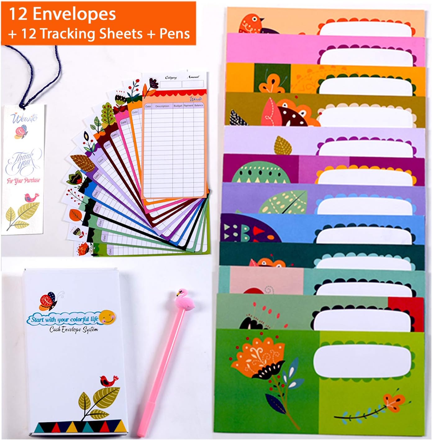 12 budget envelopes for cash system - Include 12 Budget Tracking Sheets | Cash Envelope System | Money Budget Envelopes, Receipt, Budget Planner or Financial Planner