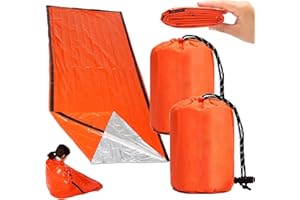 Sierra Madre Emergency Sleeping Bag, 84"x36" Thermal Bivy Sack, Tiny Portable Survival Sleeping Bag, Waterproof Ultralight Ou