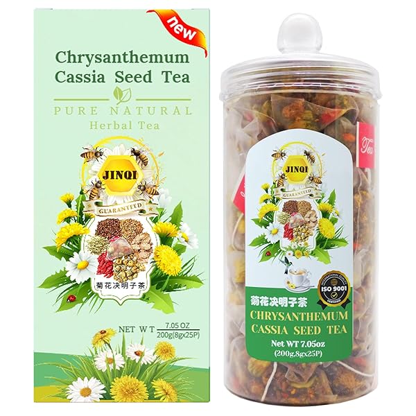 JINQI CHRYSANTHEMUM CASSIA SEEDS TEA HONEYSUCKLE, CHINESE WOLF-BERRY,...