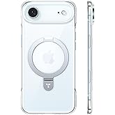 TORRAS for iPhone Air Case, Slim Magnetic Stand, Open-Edge Thin Frame Fit, Hard PC, Fit for MagSafe, Anti-Yellowing Phone Case for iPhone 17 Air, Daily Protection, Clear