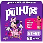Pull-Ups Girls' Potty Training Pants, Size 5T-6T Training Underwear (46+ lbs), 80 Count (2 Packs of 40)