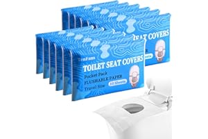 TenFans Toilet Seat Covers Disposable (120 Pack) - XL Flushable Disposable Toilet Seat Cover for Kids Potty Training, Adults 