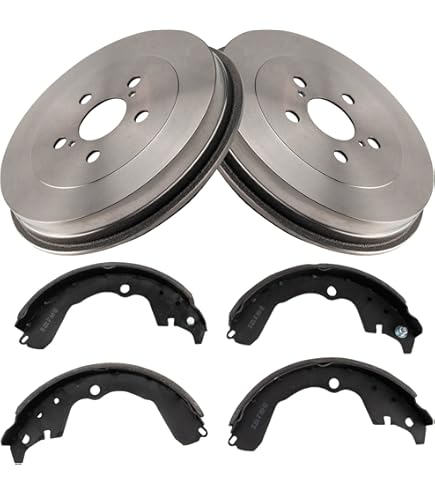 Detroit Axle Rear Brake Drum & Shoe Kit For 2003-2008 Pontiac Vibe / Toyota Matrix – Includes 2 Drums & 2 Semi-Metallic Shoes