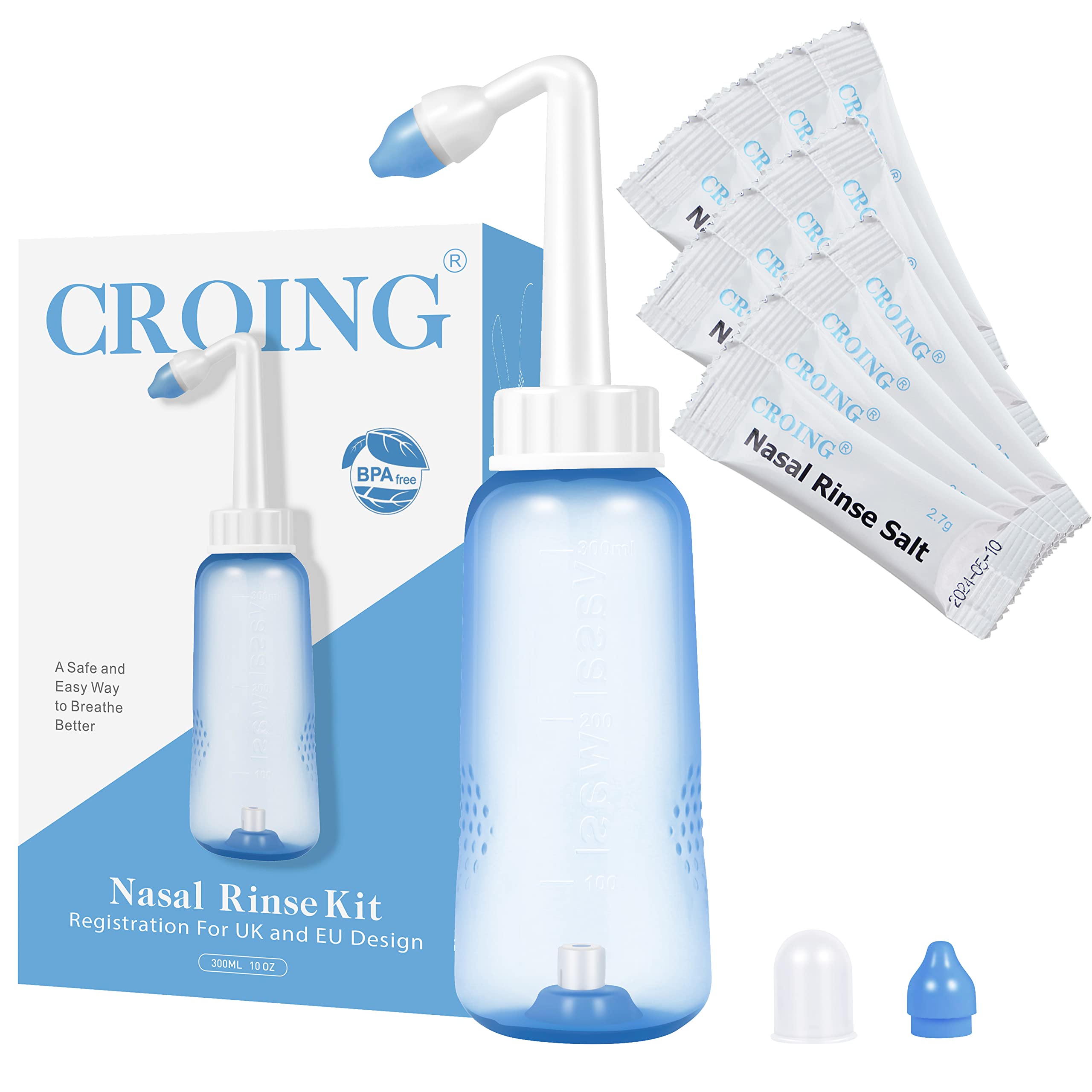 𝙉𝙖𝙨𝙖𝙡 𝙄𝙧𝙧𝙞𝙜𝙖𝙩𝙞𝙤𝙣 Nasal Rinse Kit (120 Salt Packs)