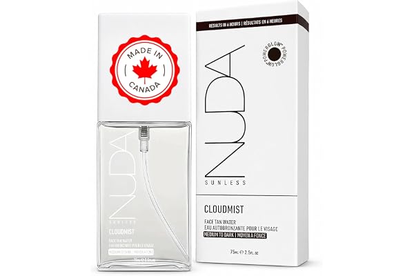 Nuda CloudMist Face Tan Water | Buildable Facial Tanning Mist for Medium to Dark Complexions | Infused with Vitamins and Whit