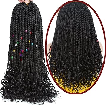 Amazon Com Senegalese Twist Crochet Hair Wave Curly Synthetic