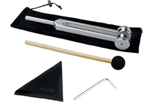 SUBANG 128 Hz Tuning Fork Weight Aluminum Clinical Grade Nerve/Sensory with Silicone Hammer, Repair Tool, Cleaning Cloth and Soft Storage Bag