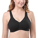 sheroine Plus Size Soft Cotton Wirefree Ultrathin Unpadded Bra