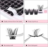 LYMYBETY Cluster Lashes Extensions 144P D Curl 10mm 12 Rows 12Pcs/Row view 3
