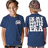 BOUTIKOME in My Double Digits Era Shirts Boys Birthday T-Shirt 10 Years Old Tees 10th Tops Ten Birthday Party Outfits