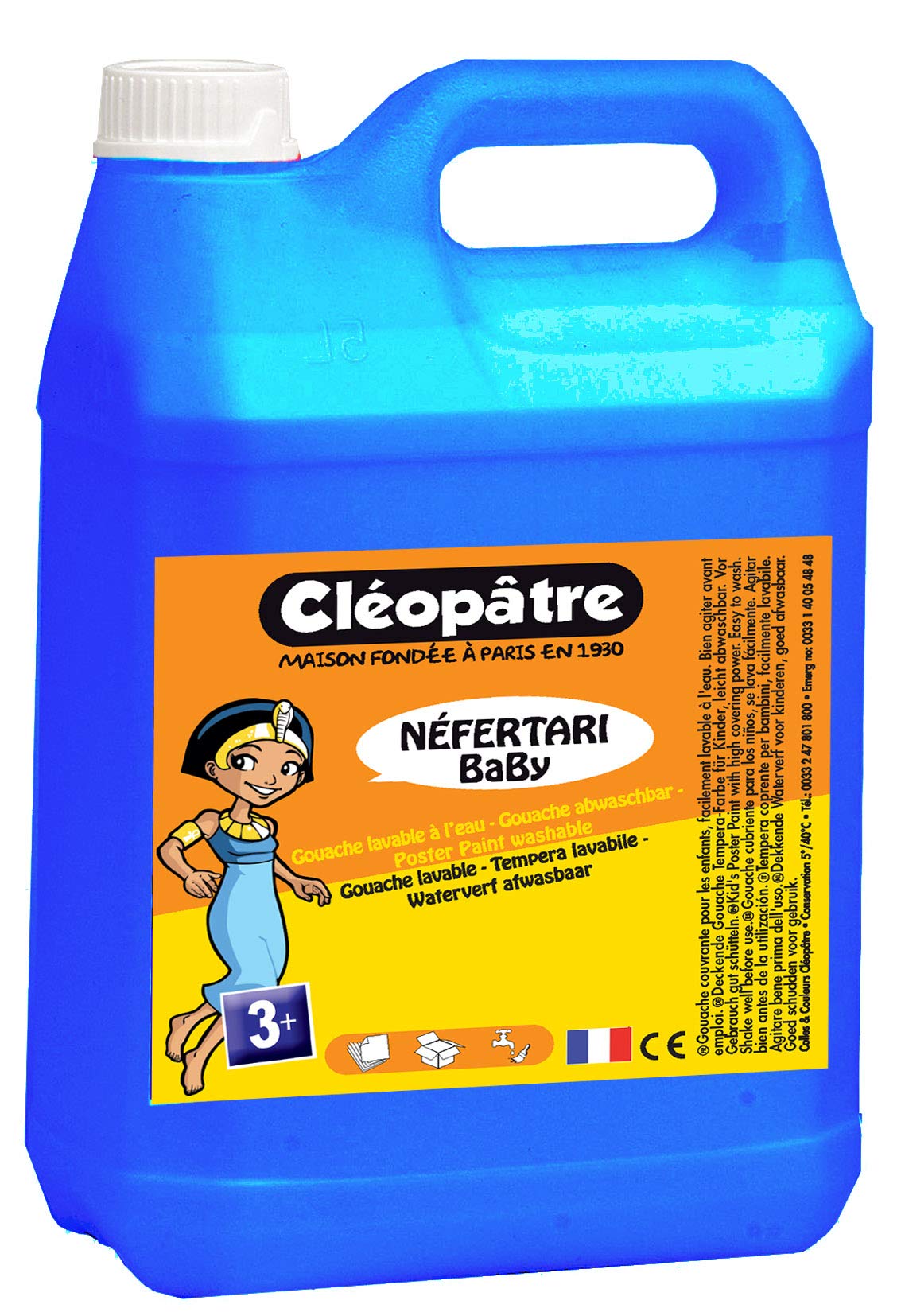 Cleopatra pgbb5-5 Gouache Primary néfertari Baby Cyan/Blue 18 x 12.5 x 29 cm