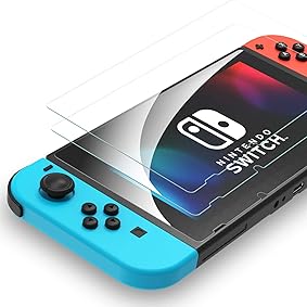 Syncwire Protector de Pantalla para Nintendo Switch Cristal Templado Pantalla (Pack de 2) - [Sin Burbujas, HD, a Prueba de Rotura, arañazos-Resistente y de fácil instalación] 