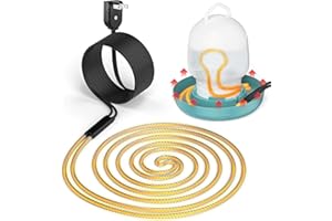 SUOOYDOY Heated Chicken Waterer Cord for Winter, 8.9ft Freeze Proof Poultry Water Heater, 40Watt Chickens Water Heater Cord, Prevents Water Freezing in Drinkers for Small Animals Rabbits, Ducks, Guinea Pigs